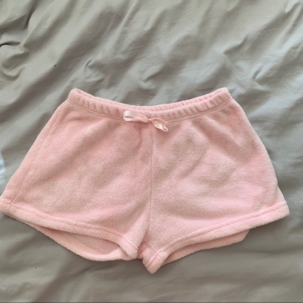 PINK fluffy shorts